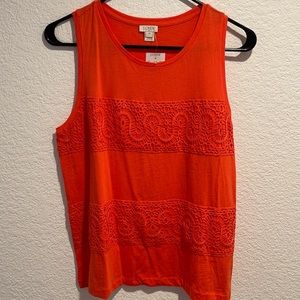 J. Crew orange detailed tank